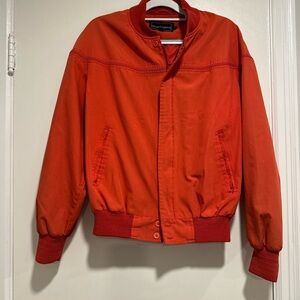 VTG 80s Peter England Men’s Sz:L Red Full Zip Windbreaker Lightweight Jacket.